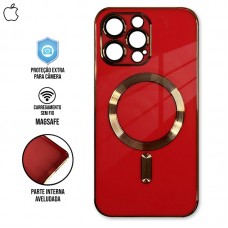 Capa iPhone 12 Pro Max - Magsafe Brilhosa Vermelha
